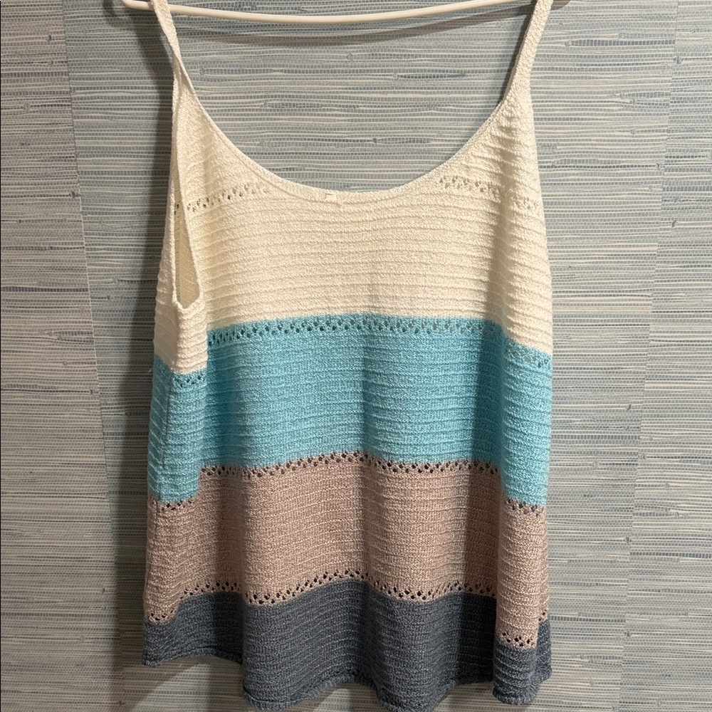 Striped Multicolor Knit Tank Top